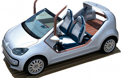 
Prsentation du design extrieur du concept-car VW Up! Azzura Sailing Team.
 